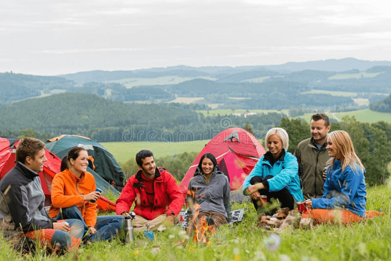 Selfie outdoor camping